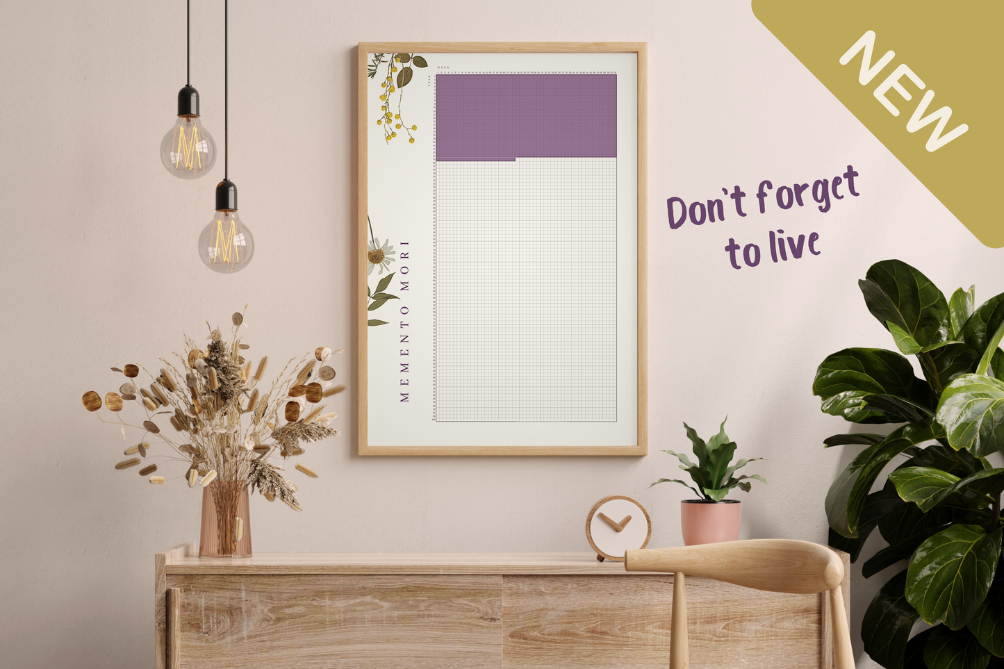 Memento Mori - Your life in Weeks tracking calendar (Digital print)